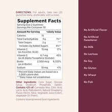 Cargar imagen en el visor de la galería, Nature's Bounty Optimal Solutions | Biotina 2500 mcg | Gomitas Fresa | Cabello, Piel y Uñas
