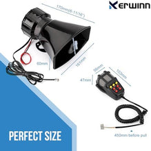Cargar imagen en el visor de la galería, Bocina Sirena de Coche 7 Tonos con Micrófono | 12V 100W | Alarma Emergencia y Sistema PA