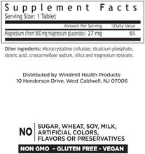 Cargar imagen en el visor de la galería, Gluconato de Magnesio 500 mg | 90 Tabletas | Sin Azúcar | Sin Gluten | Windmill