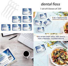 Cargar imagen en el visor de la galería, Palillos de Hilo Dental Biodegradables | 165 Uds (3 Cajas x 55) | Hilo Irrompible | Ecológicos