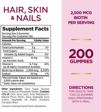 Cargar imagen en el visor de la galería, Nature's Bounty Optimal Solutions | Biotina 2500 mcg | Gomitas Fresa | Cabello, Piel y Uñas