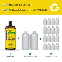 Cargar imagen en el visor de la galería, Aceite de Ricino Puro | 32 oz (946ml) | Prensado en Frío