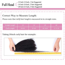 Cargar imagen en el visor de la galería, ABH AmazingBeauty Extensiones Cabello Humano Remy | 7 Piezas 16" | Clip | Rizo 4B/4C | Negro Natural #1B | Doble Trama