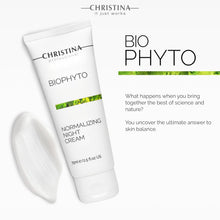 Cargar imagen en el visor de la galería, Christina Bio Phyto Crema de Noche Normalizante | Ác. Hialurónico + Vit E | 2.5 fl oz | Piel Grasa y Mixta