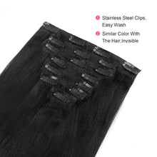 Cargar imagen en el visor de la galería, ABH AmazingBeauty Extensiones Yaki Lacio Remy | 7 Piezas 20" | Cabello Relajado | Cutícula Intacta | Mínima Caída