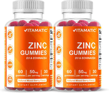 Cargar imagen en el visor de la galería, Vitamatic Gomitas de Zinc 50 mg Pack x2 | 120 Gomitas Veganas | Inmunidad