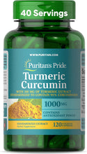 Cargar imagen en el visor de la galería, Puritan's Pride Curcumina Cúrcuma 1000mg | 120 Cápsulas | Liberación Rápida