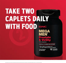 Cargar imagen en el visor de la galería, GNC Mega Men Próstata y Virilidad | 90 Cápsulas | Multivitamínico | Saw Palmetto + Licopeno + Arginina + Vitamina D3 | Salud Masculina