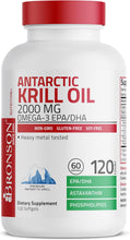 Cargar imagen en el visor de la galería, Aceite de Krill Antártico 2000 mg | Omega-3 + Astaxantina | 120 Cápsulas | Bronson
