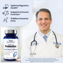 Cargar imagen en el visor de la galería, 1MD Nutrition Complete Probiotics Platinum | 51 Mil Millones UFC | 11 Cepas | 30 Cápsulas | Sin Lácteos