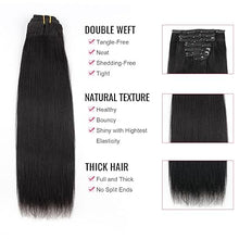 Cargar imagen en el visor de la galería, ABH AmazingBeauty Extensiones Yaki Lacio Remy | 7 Piezas 20" | Cabello Relajado | Cutícula Intacta | Mínima Caída