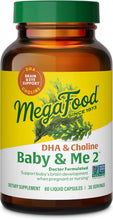 Cargar imagen en el visor de la galería, MegaFood Baby & Me 2 DHA Prenatal + Colina | 60 Cápsulas | Desarrollo Cerebral