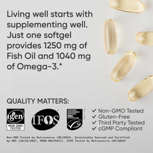 Cargar imagen en el visor de la galería, Omega-3 Triple Concentración 1250 mg | 90 Cápsulas | Aceite de Pescado de Alaska | Sports Research