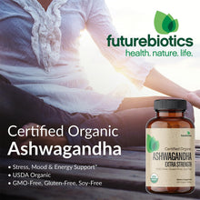 Cargar imagen en el visor de la galería, Ashwagandha Orgánica 2100 mg | 100 Tabletas | Adaptogénico | Futurebiotics