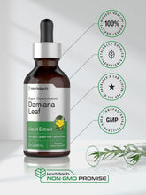 Cargar imagen en el visor de la galería, Horbäach Tintura de Hoja de Damiana | Extracto Líquido Sin Alcohol | 2 oz