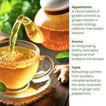 Cargar imagen en el visor de la galería, Rachel's Tea Herbal | 120 Bolsas / 240 Tazas | Cúrcuma + Jengibre + Manzanilla + Menta | Sin Cafeína