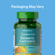 Cargar imagen en el visor de la galería, Puritan's Pride Curcumina Cúrcuma 1000mg | 120 Cápsulas | Liberación Rápida