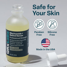 Cargar imagen en el visor de la galería, QRxLabs Sérum Niacinamida 5% + Retinol | Antienvejecimiento y Poros