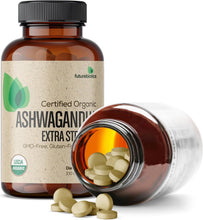 Cargar imagen en el visor de la galería, Ashwagandha Orgánica 2100 mg | 100 Tabletas | Adaptogénico | Futurebiotics