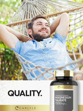 Cargar imagen en el visor de la galería, Taurato de Magnesio 1500 mg | 250 Cápsulas Veganas | Sin Gluten | Carlyle
