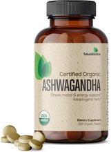 Cargar imagen en el visor de la galería, Ashwagandha Orgánica 2100 mg | 100 Tabletas | Adaptogénico | Futurebiotics