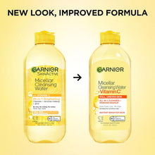 Cargar imagen en el visor de la galería, Garnier SkinActive Agua Micelar Vitamina C | 13.5 fl oz | Limpia + Desmaquilla + Ilumina | 1 Paso