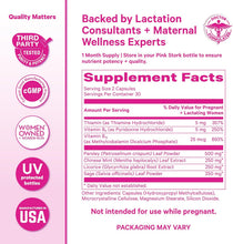 Cargar imagen en el visor de la galería, Pink Stork No Flow | Supresión Lactancia | Salvia + Perejil + Vit B | 60 Cápsulas | Posparto