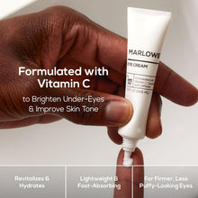 Cargar imagen en el visor de la galería, Marlowe No.127 Crema de Ojos para Hombre | Vit C + Cafeína + Escualano | 0.5 fl oz | Ojeras + Hinchazón + Arrugas