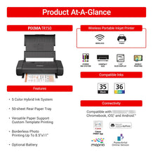 Cargar imagen en el visor de la galería, Canon Impresora Portátil Inalámbrica Pixma Tr150