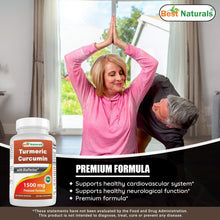 Cargar imagen en el visor de la galería, Best Naturals Curcumina De Cúrcuma 1500 Mg/porción Con
