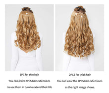 Cargar imagen en el visor de la galería, Extensiones De Cabello Ondulado Sintético Para 3/4 De La