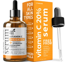 Cargar imagen en el visor de la galería, ArtNaturals Sérum Vitamina C 20% + Ácido Hialurónico + Vitamina E | Antienvejecimiento | 30ml