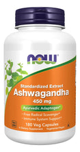 Cargar imagen en el visor de la galería, Now Foods Suplementos Ashwagandha Withania Somnifera 450 Mg