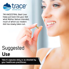 Cargar imagen en el visor de la galería, Trace Minerals Hígado de Res Ancestral | 3,000mg | 180 Cápsulas | Paleo y Keto | Sin Gluten