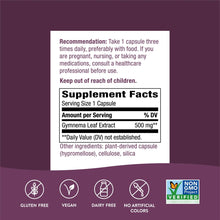 Cargar imagen en el visor de la galería, Natures Way Gymnema Capsules 500 Mg Por Porción 60 Unidades