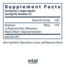 Cargar imagen en el visor de la galería, Vital Nutrients Triple Mag 0.009 Oz 90 Cápsulas 1 1