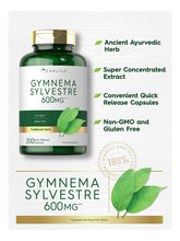 Cargar imagen en el visor de la galería, Carlyle Gymnema Sylvestre | 600 mg | 200 Cápsulas | Hierba Ayurvédica | Sin OMG | Sin Gluten | Probado en Laboratorio