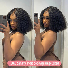 Cargar imagen en el visor de la galería, Pelucas Cortas Estilo Bob De 14 Pulgadas Con Ondas Profundas