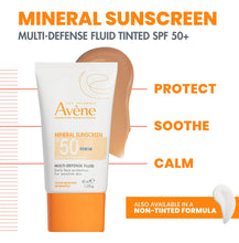 Cargar imagen en el visor de la galería, Avene Mineral Protector Solar Multi-defense Fluid Tinted Spf