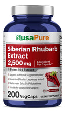 Cargar imagen en el visor de la galería, Nusapure Extracto De Ruibarbo Siberiano 10:1 2500 Mg 200