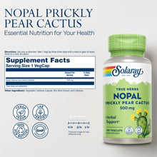 Cargar imagen en el visor de la galería, Solaray Nopal Cactus De Tuna De 500 Mg Con Fibra Dietética