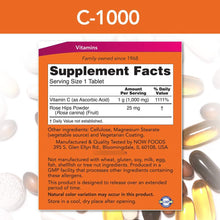 Cargar imagen en el visor de la galería, NOW Foods Vitamina C 1000mg Liberación Sostenida + Escaramujo | 250 Tabletas