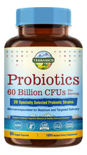Cargar imagen en el visor de la galería, Terranics Probiotics 60 Billion Cfu 20 Strains 60 Veg