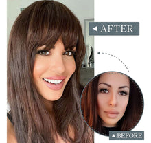 Cargar imagen en el visor de la galería, Barsdar Flequillo Con Clip 100 % Cabello Humano Real Color
