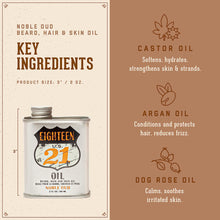 Cargar imagen en el visor de la galería, 18.21 Man Made Aceite Cabello Piel Barba | Ricino + Jojoba + Argán | 4 Aromas | No Graso | Hombre