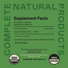 Cargar imagen en el visor de la galería, Complete Natural Products Cápsulas Orgánicas De Chanca
