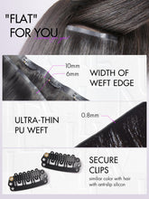 Cargar imagen en el visor de la galería, Luvme Hair Extensiones Cabello Humano Remy Clip | 22" | Negro Natural | 7-9 Piezas