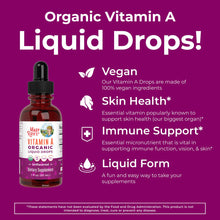Cargar imagen en el visor de la galería, MaryRuth's Vitamina A Orgánica Gotas Líquidas | 90 Porciones | Inmunidad y Piel