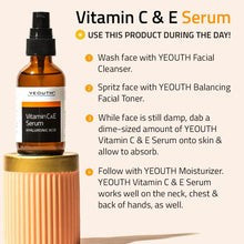 Cargar imagen en el visor de la galería, Yeouth Sérum Facial Vitamina C + Ácido Hialurónico | Iluminador Antienvejecimiento