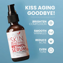 Cargar imagen en el visor de la galería, Sérum De Retinol 2.5 % De Eva Naturals 2 Onzas Botella De